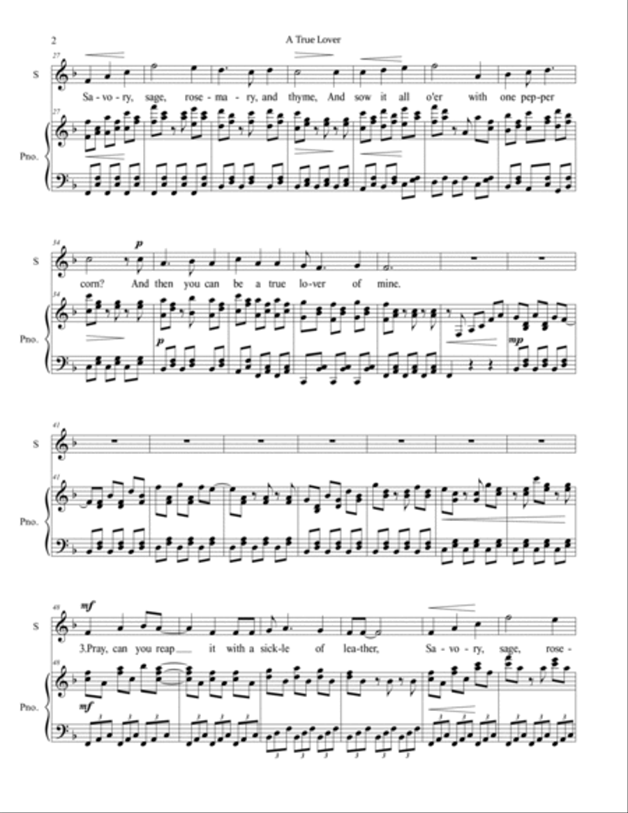 A True Lover Voice scores gallery preview page 2