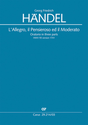 Book cover for L'Allegro, il Pensieroso ed il Moderato