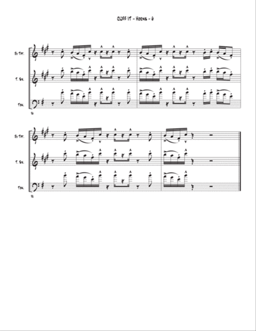 Cuff It Tenor Saxophone scores gallery preview page 6