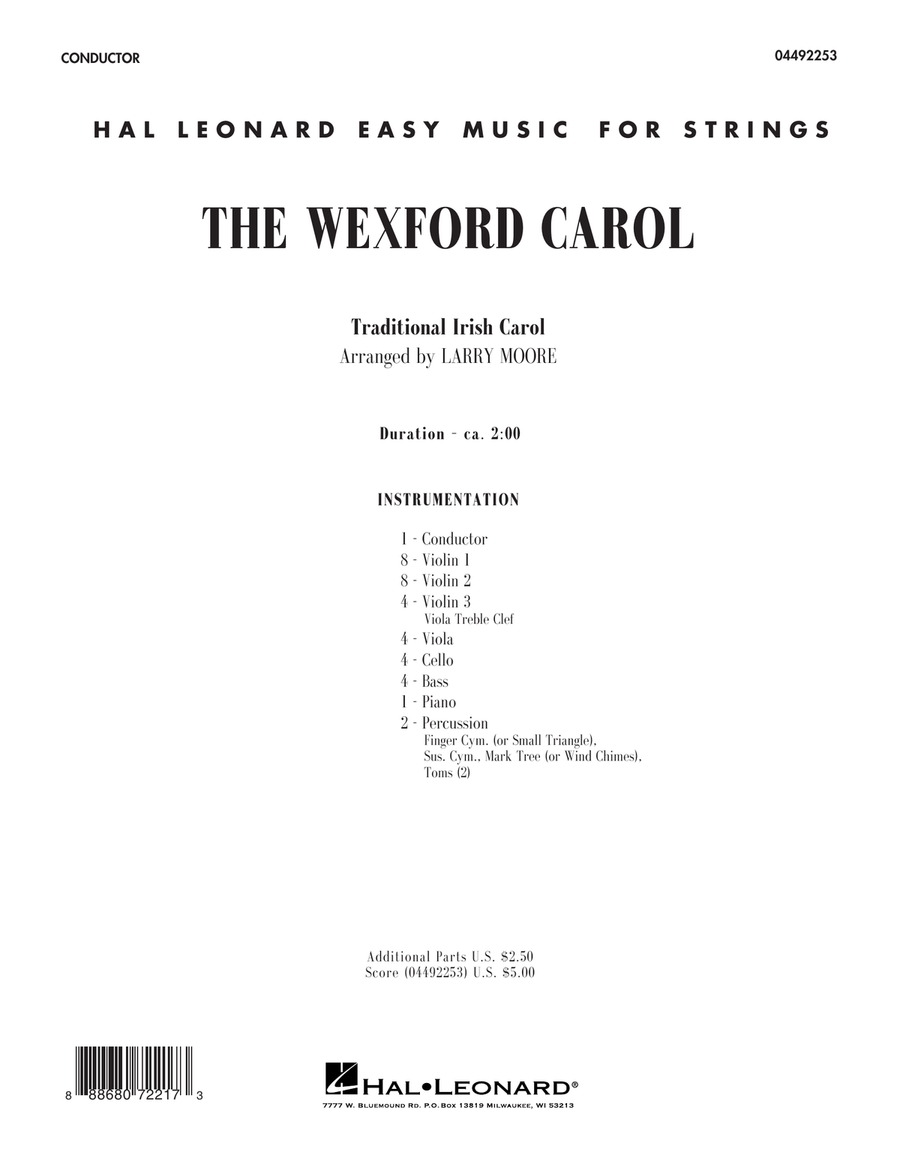 Book cover for The Wexford Carol - Conductor Score (Full Score)