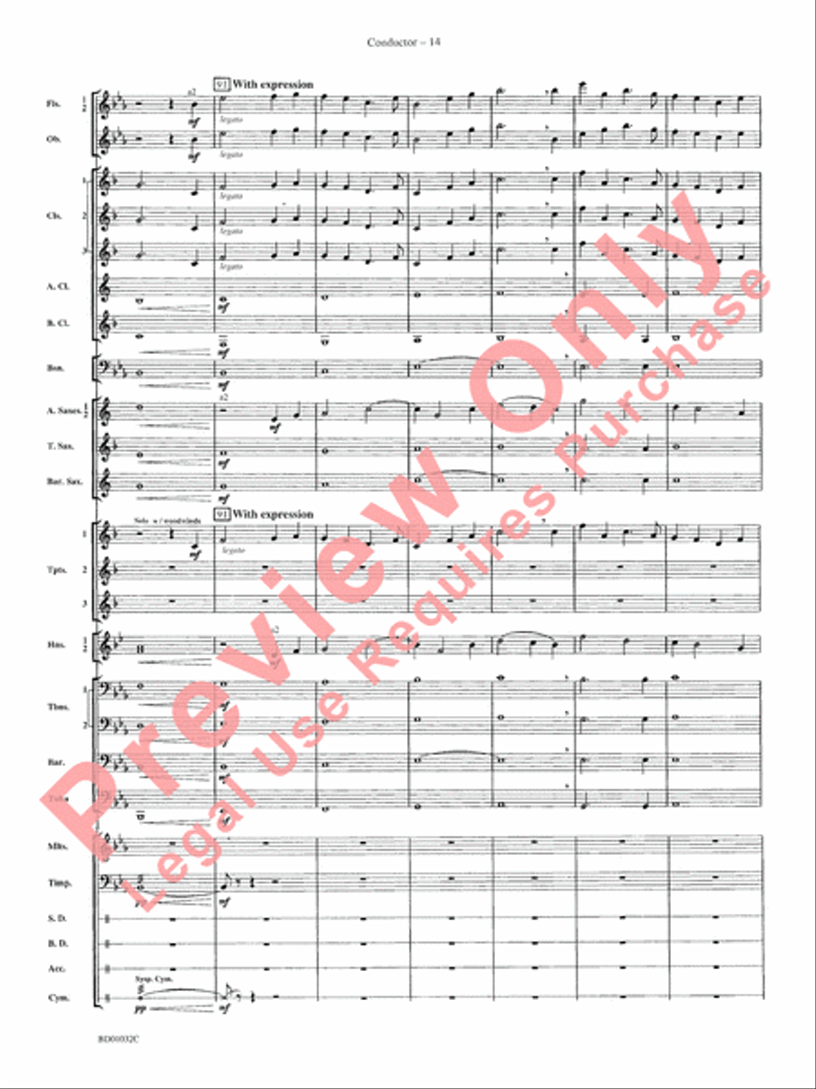 The Gathering of the Yeomen Concert Band scores gallery preview page 17
