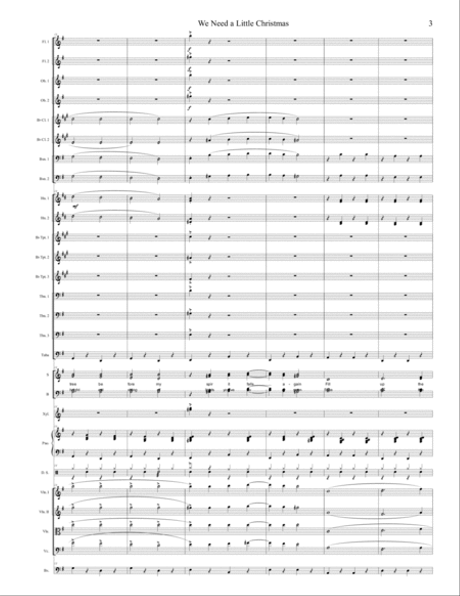 We Need A Little Christmas Full Orchestra scores gallery preview page 3