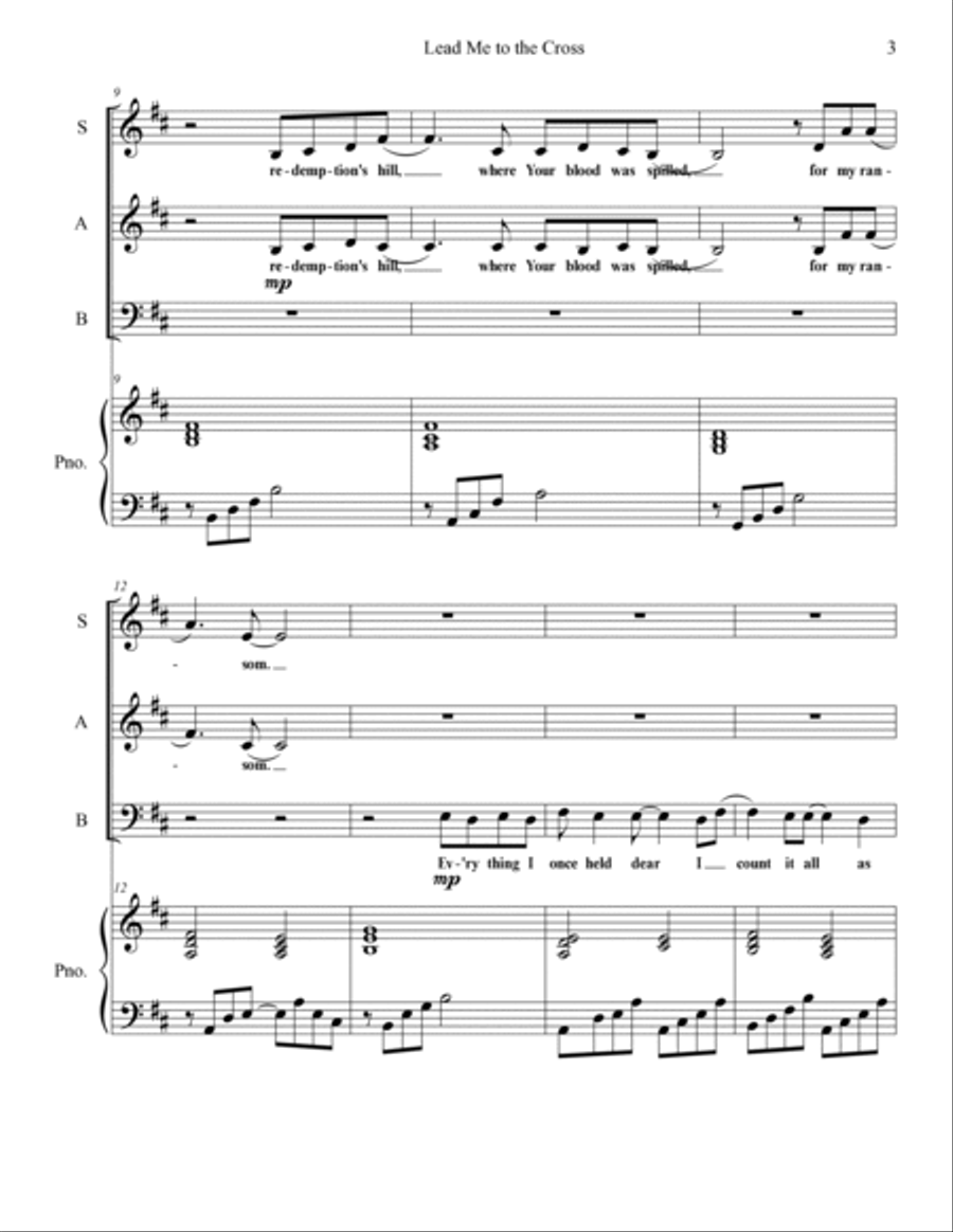 Lead Me To The Cross 3-Part scores gallery preview page 3