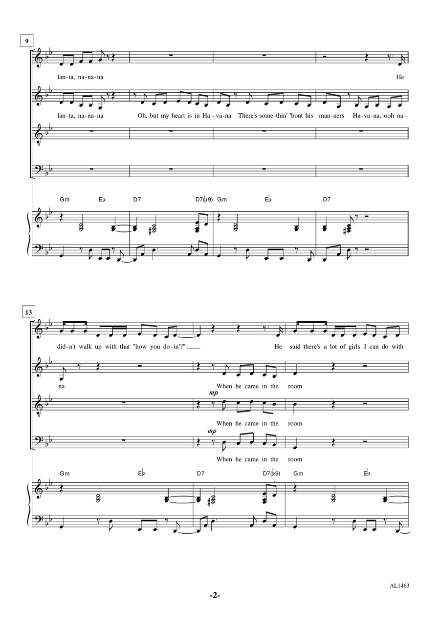 Havana 4-Part scores gallery preview page 2