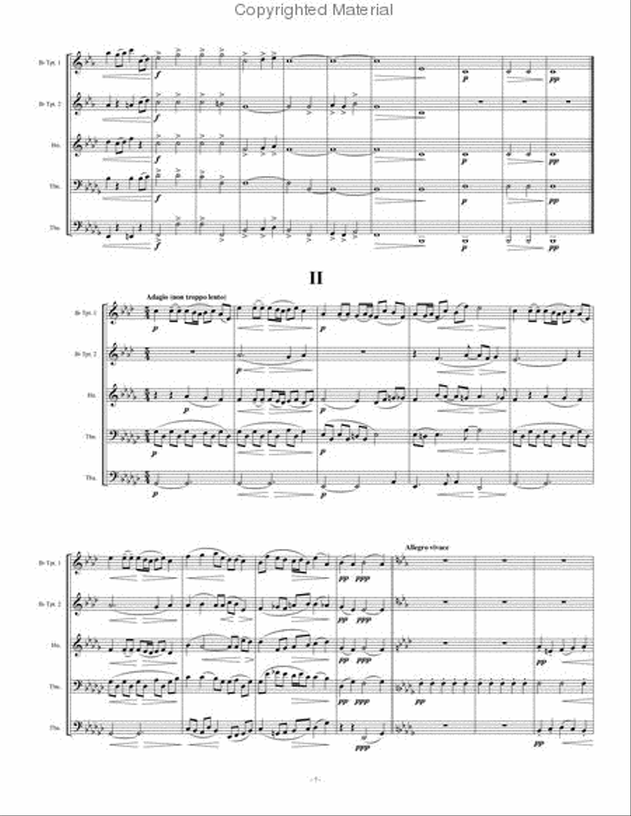 Quintet No. 1 Brass Quintet scores gallery preview page 4