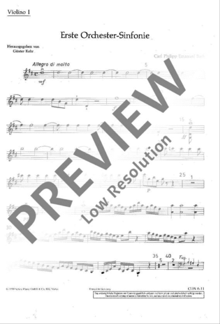 Symphony No. 1 Violin scores gallery preview page 2