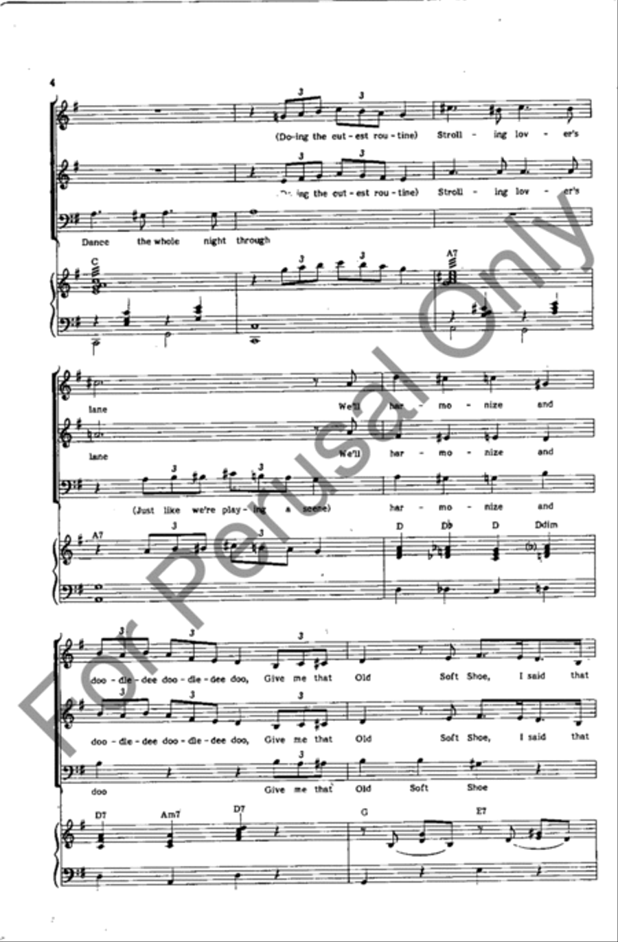 Soft Shoe Song 3-Part scores gallery preview page 4