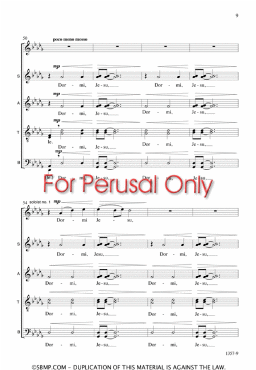 Dormi Jesu - SSATB Octavo SSATB scores gallery preview page 8