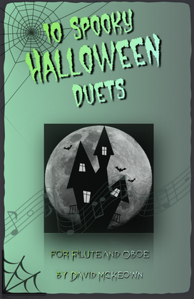Book cover for 10 Spooky Halloween Duets for Flute and Oboe