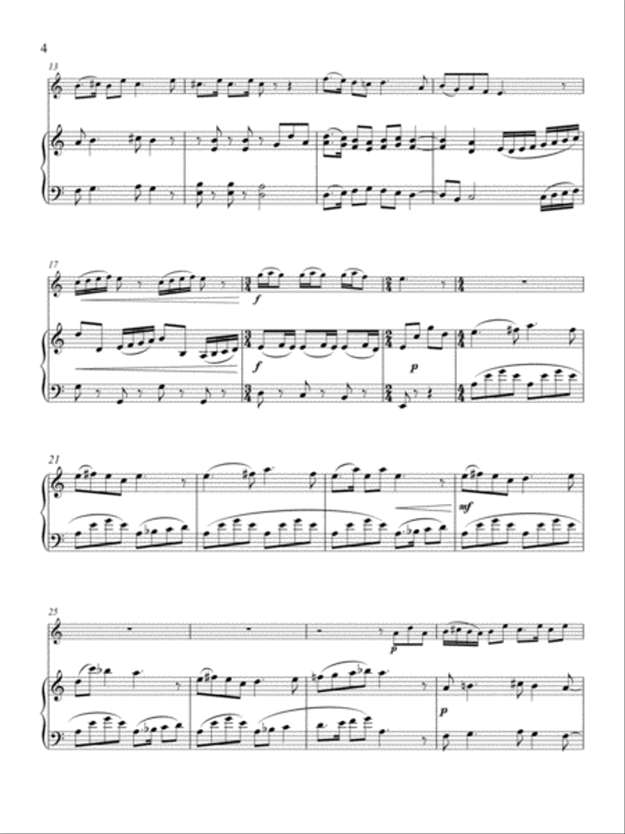 Short Pieces for Flute and Piano: Book 3: Intermediate Flute Solo scores gallery preview page 3
