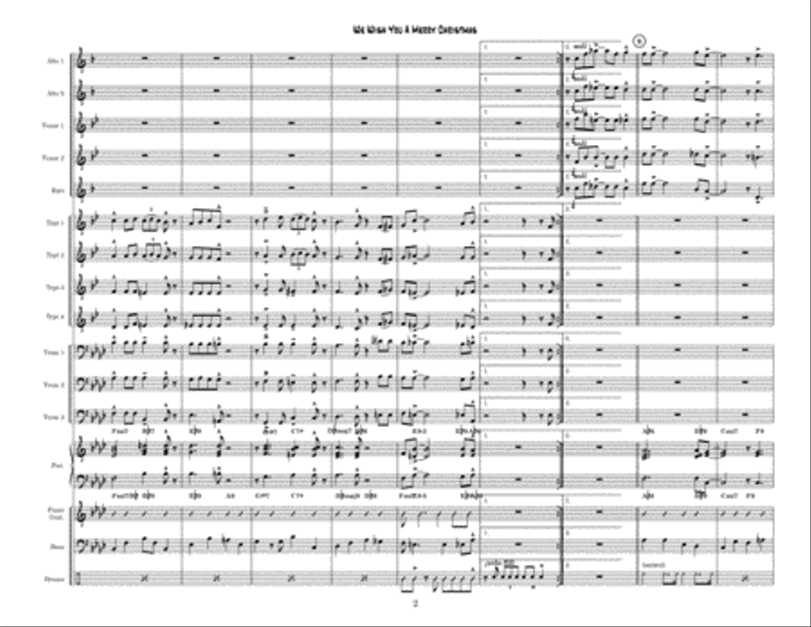 We Wish You A Merry Christmas (Jazz Band) Jazz Ensemble scores gallery preview page 3