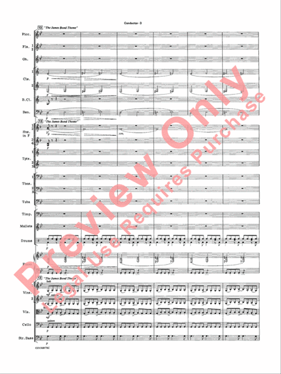 Themes from 007 Full Orchestra scores gallery preview page 6