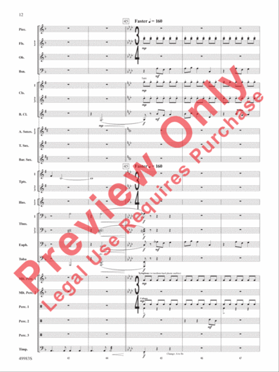 An Ancient World Concert Band scores gallery preview page 13