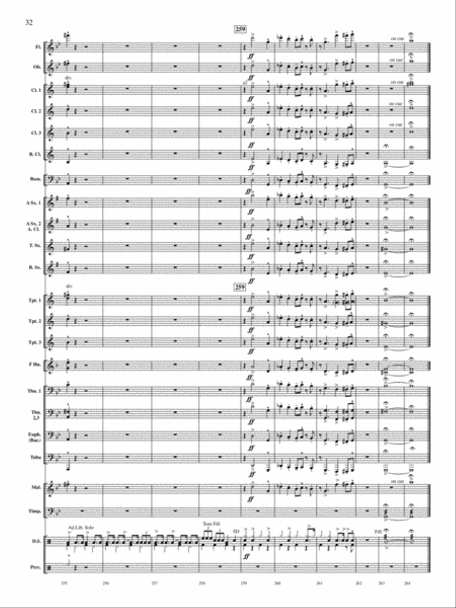 Concerto for Drum Set and Concert Band Concert Band scores gallery preview page 31
