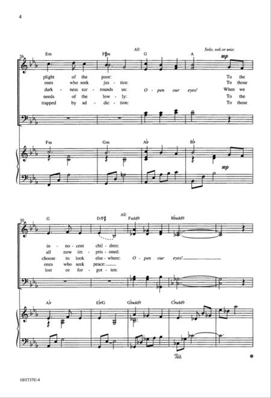 Open Our Eyes Open Our Eyes 4-Part scores gallery preview page 4