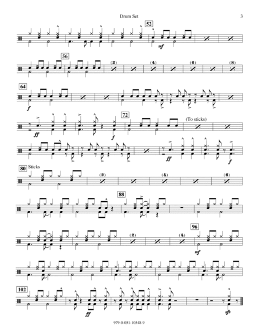 Swing Around Suite - Drum Set Choir scores gallery preview page 2