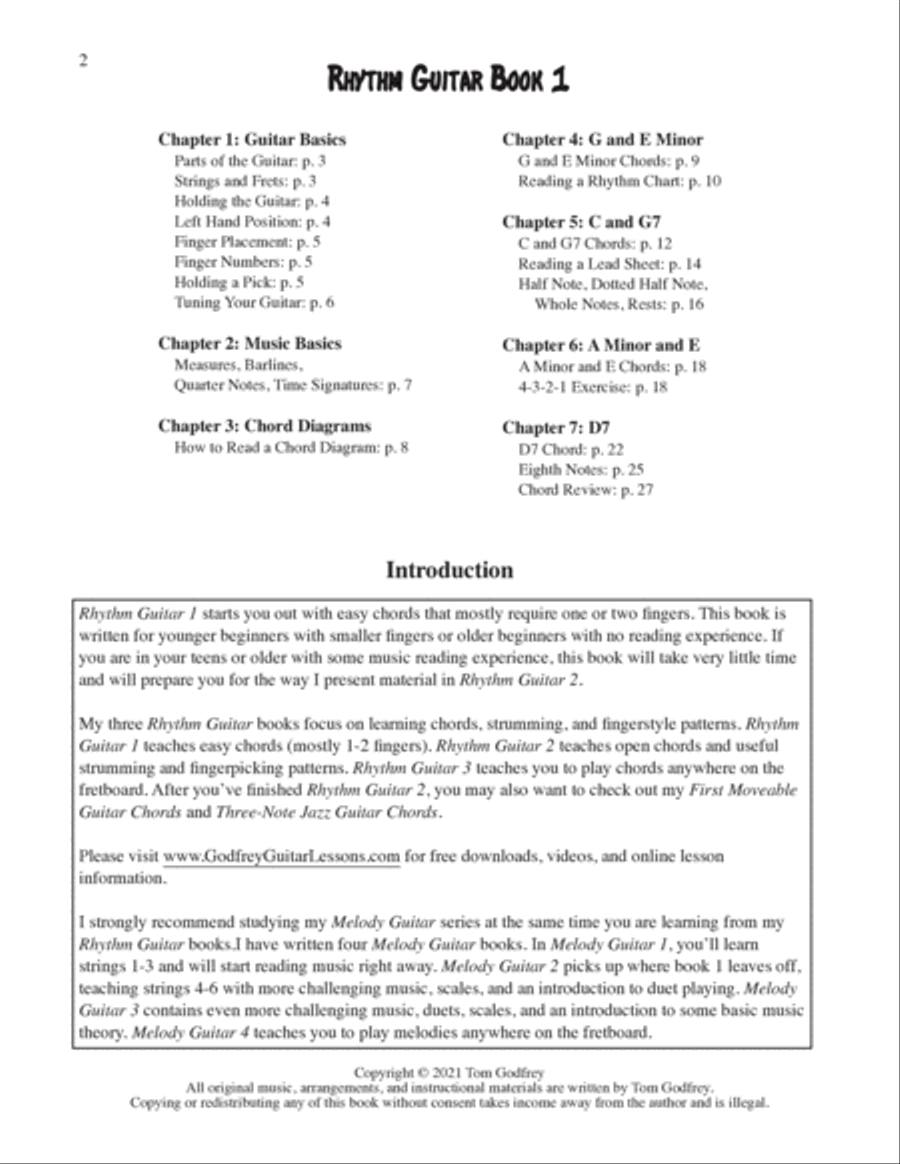 Rhythm Guitar Book 1: Rhythm Guitar Basics Electric Guitar scores gallery preview page 2