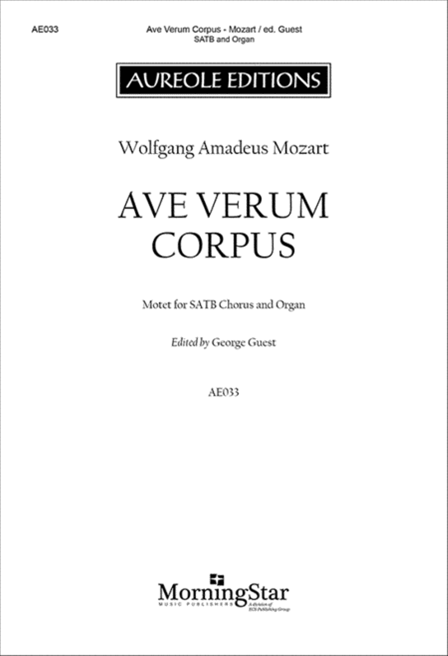 Ave Verum Corpus Ave Verum Corpus 4-Part scores gallery preview page 1
