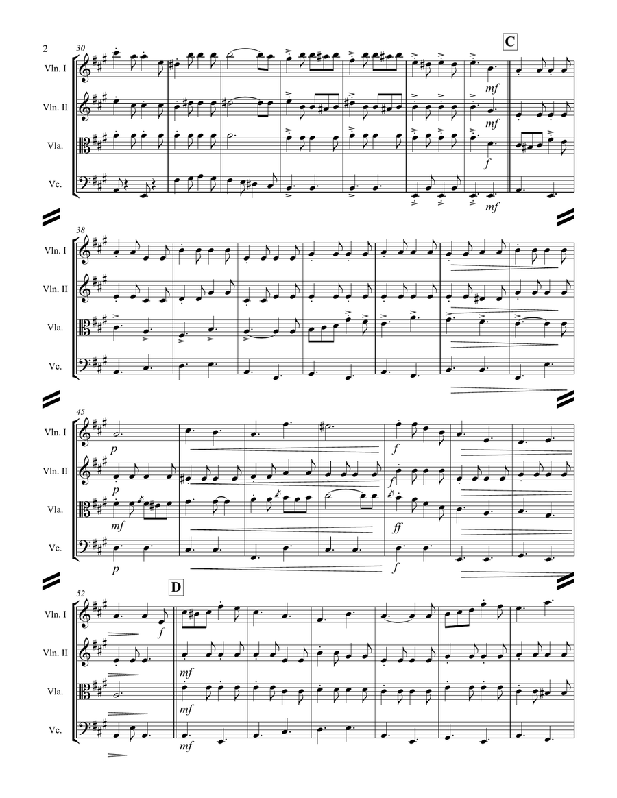 March - The Liberty Bell (for String Quartet) String Quartet scores gallery preview page 3
