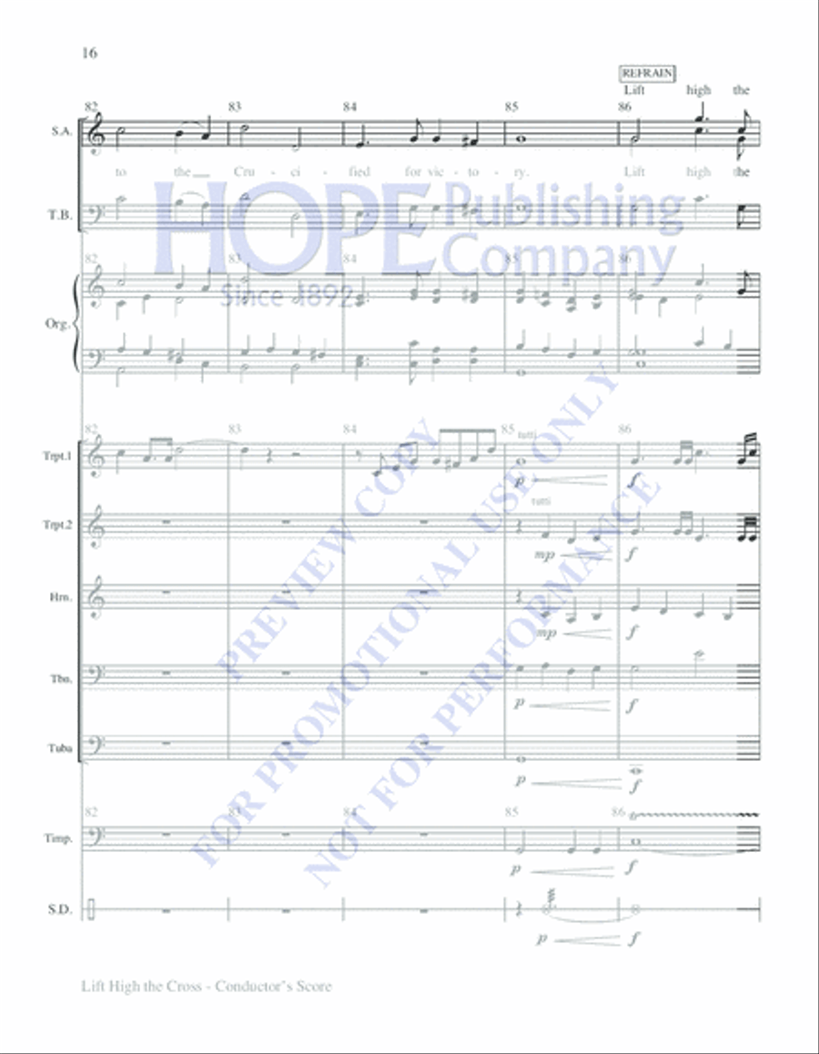 Lift High the Cross 4-Part scores gallery preview page 16