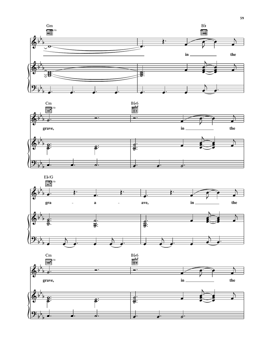 Yeat's Grave Yeat's Grave Piano, Vocal, Guitar scores gallery preview page 4