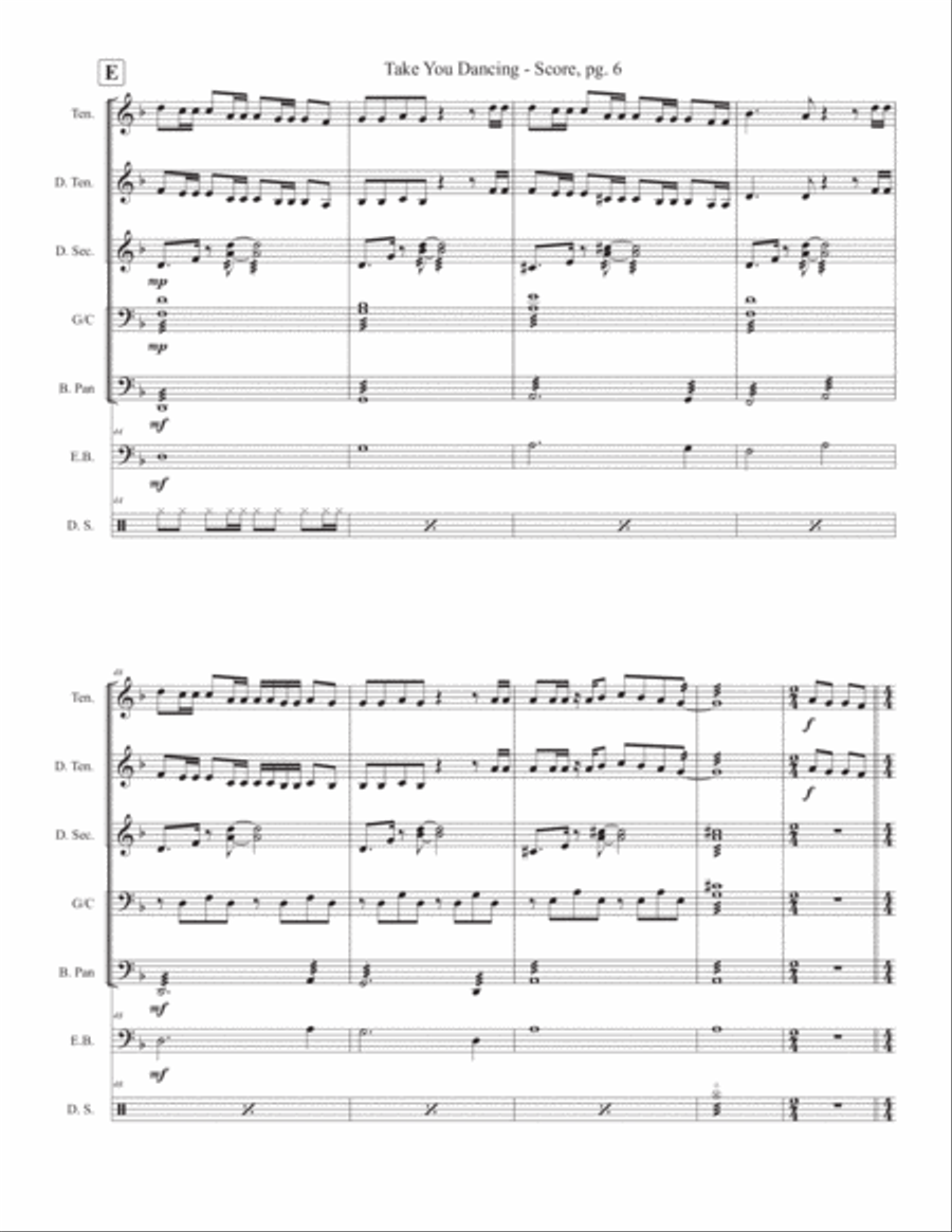 Take You Dancing Percussion Ensemble scores gallery preview page 6