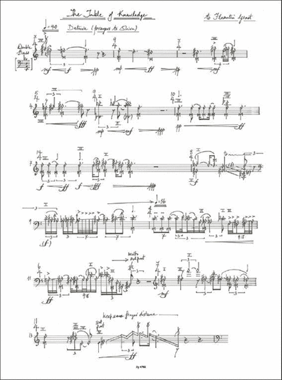 The Table of Knowledge Double Bass scores gallery preview page 2