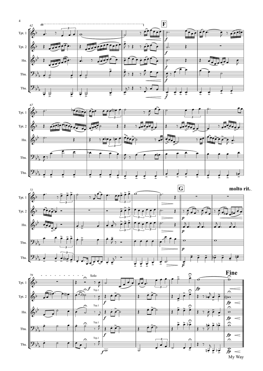 My Way Brass Ensemble scores gallery preview page 4