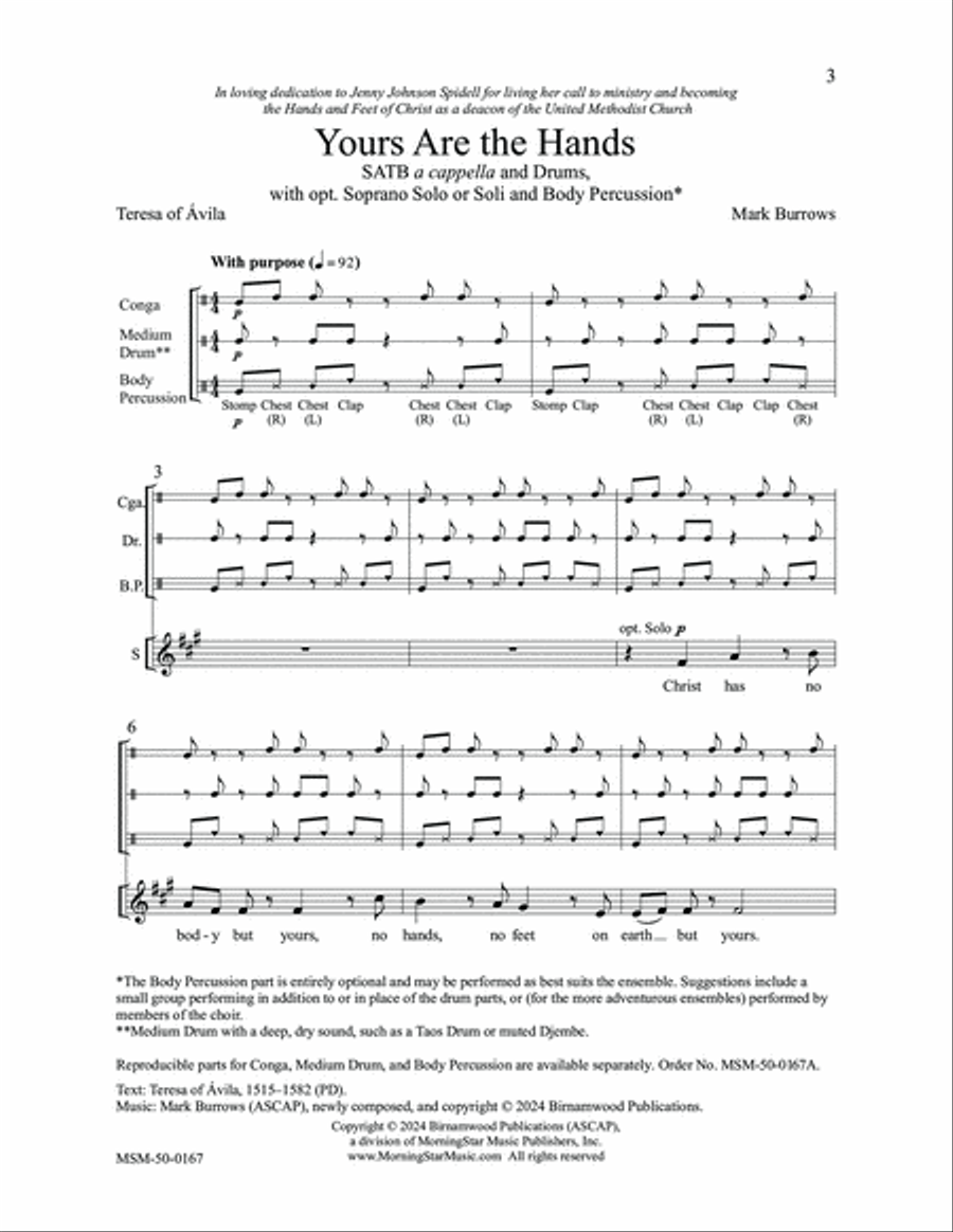 Yours Are the Hands Yours Are the Hands 4-Part scores gallery preview page 3