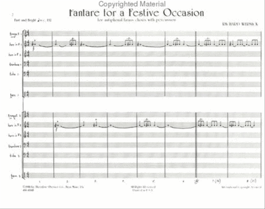 Fanfare for a Festive Occasion Chamber Music scores gallery preview page 2