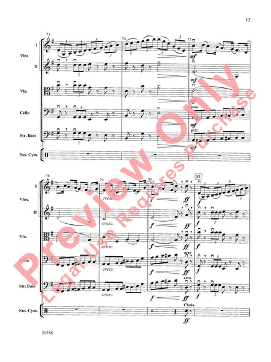 March of the Nutcracker String Orchestra scores gallery preview page 14