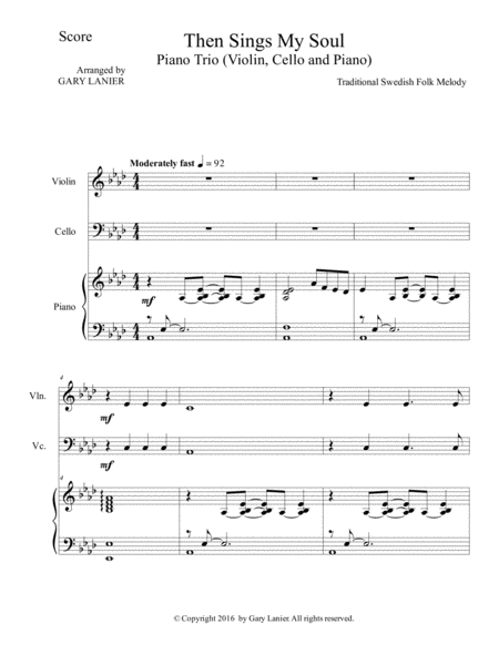 Trios for 3 GREAT HYMNS (Violin & Cello with Piano and Parts) image number null