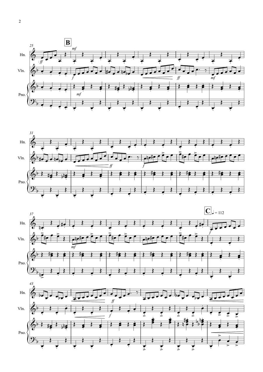 In the Hall of the Mountain King for Horn and Violin Duet Horn scores gallery preview page 2