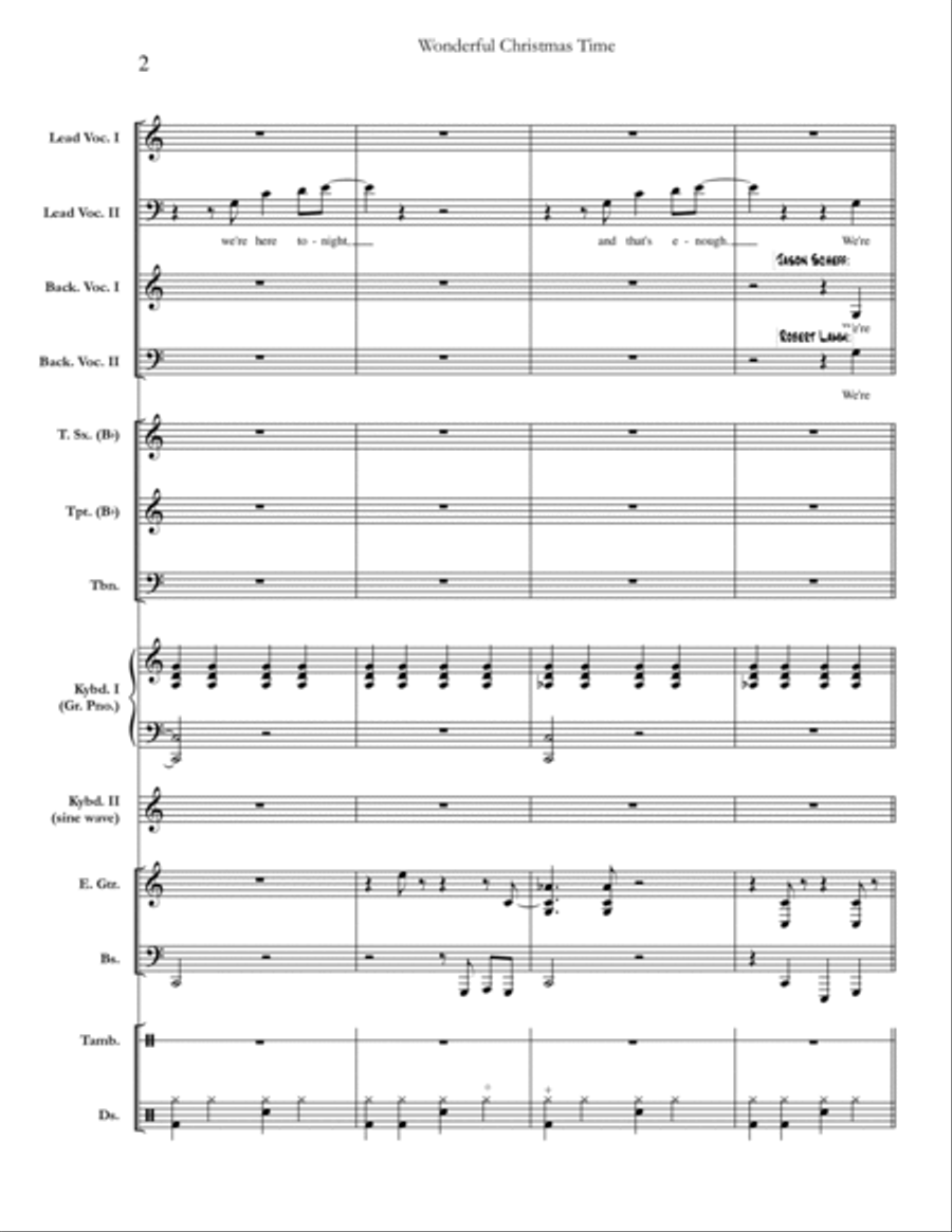 Wonderful Christmastime Small Ensemble scores gallery preview page 2