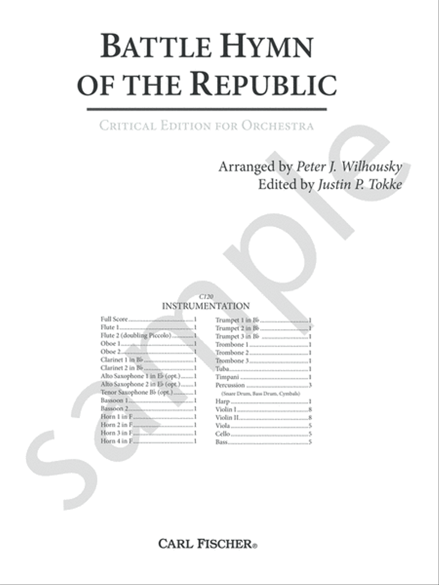 Battle Hymn of the Republic Orchestra scores gallery preview page 3