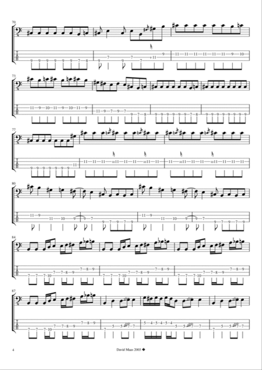 Iron Man Guitar Tablature scores gallery preview page 4