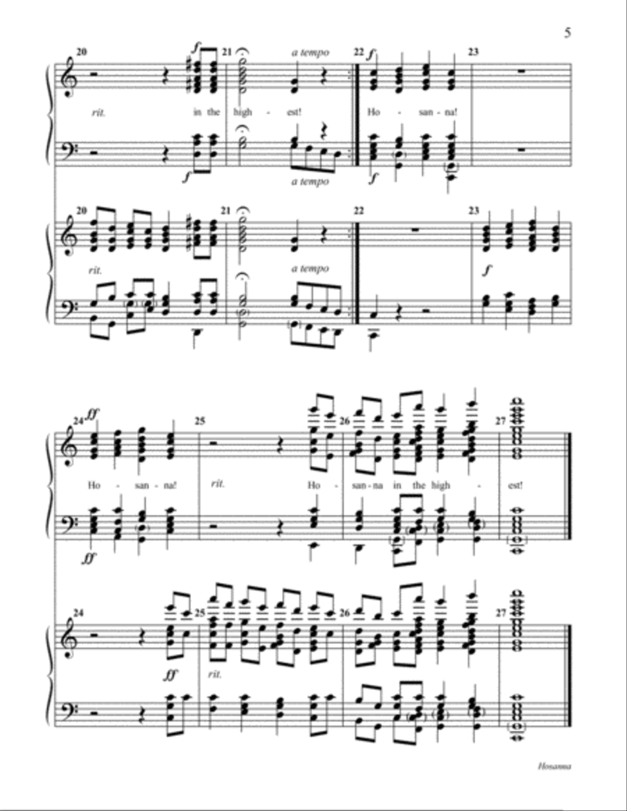 Hosanna 4-Part scores gallery preview page 5