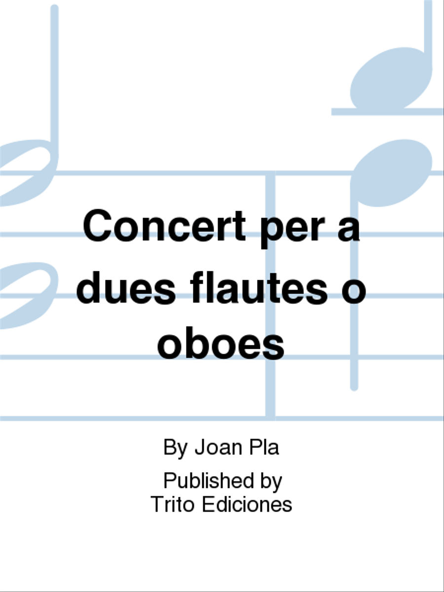 Concert per a dues flautes o oboès School and Community scores gallery preview page 1