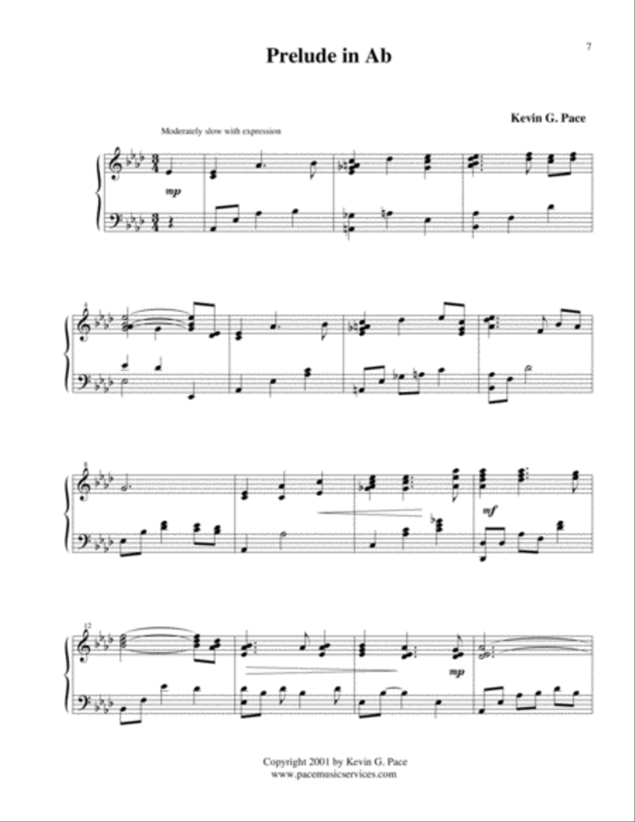 Prelude in Ab - No. 1 - original piano solo Piano Solo scores gallery preview page 2