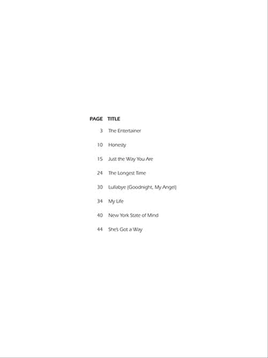 Billy Joel Hits Billy Joel Hits Piano, Vocal, Guitar scores gallery preview page 2