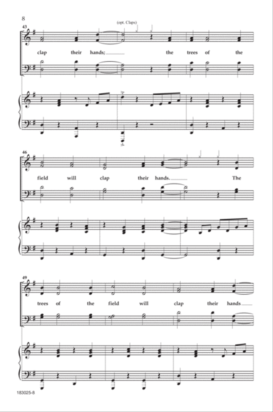 The Trees of the Field 4-Part scores gallery preview page 7