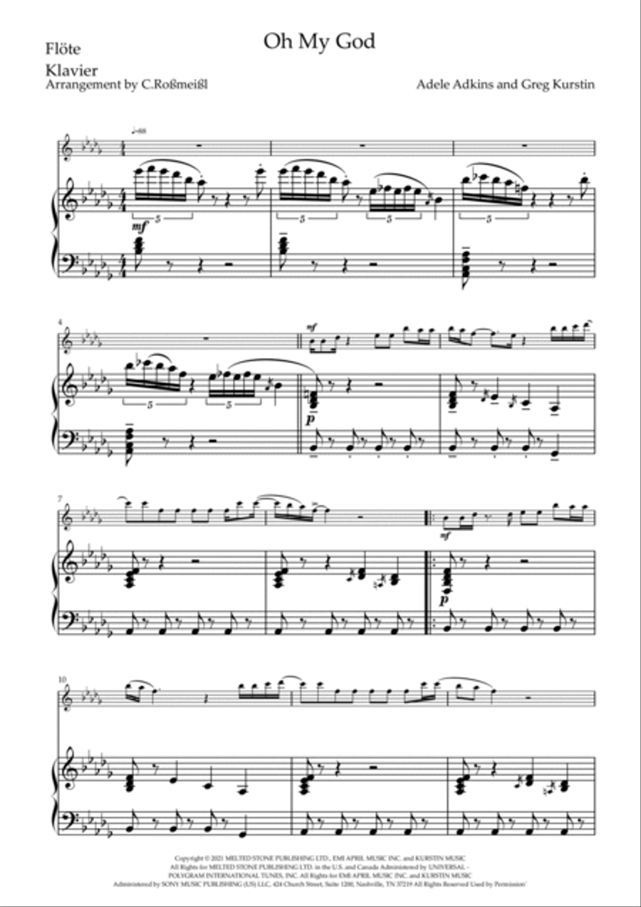 Oh My God Oh My God Flute Solo scores gallery preview page 2