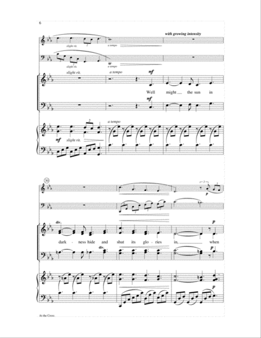 At the Cross 4-Part scores gallery preview page 6