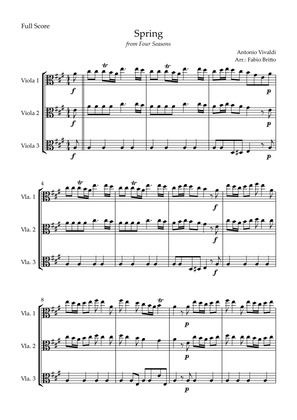 Spring (from Four Seasons of Antonio Vivaldi) for Viola Trio