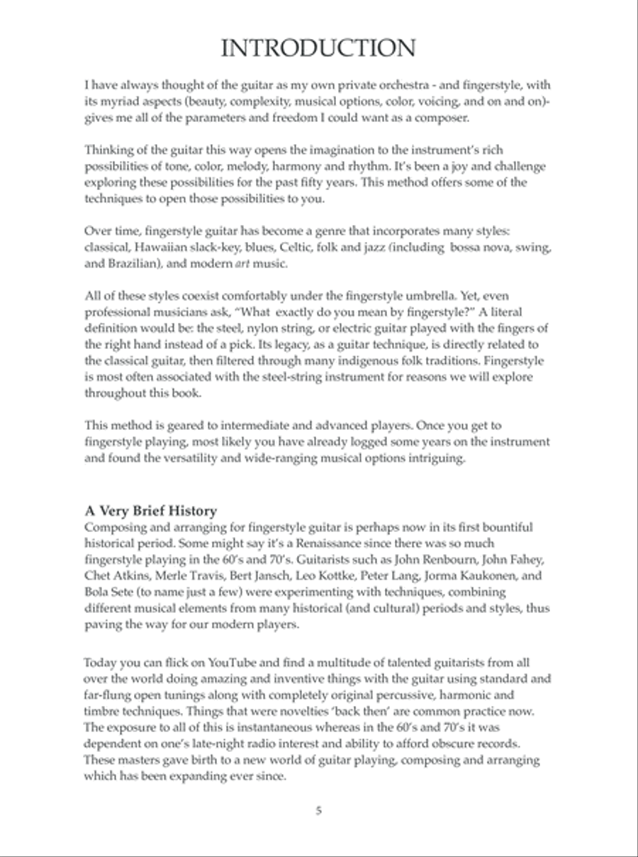 Fingerstyle Guitar Arranging, Composition and Performance