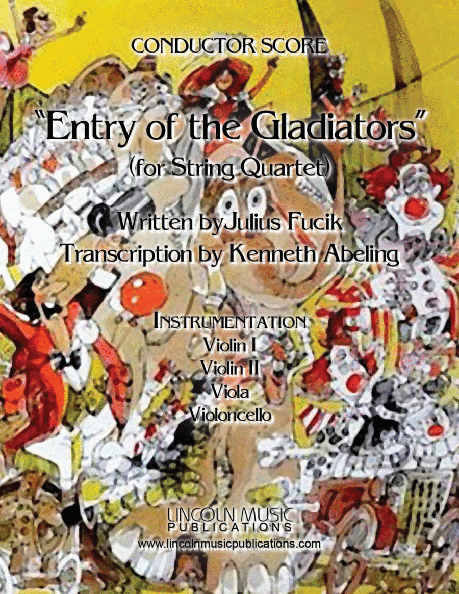 March – Entry of the Gladiators (for String Quartet) String Quartet scores gallery preview page 1