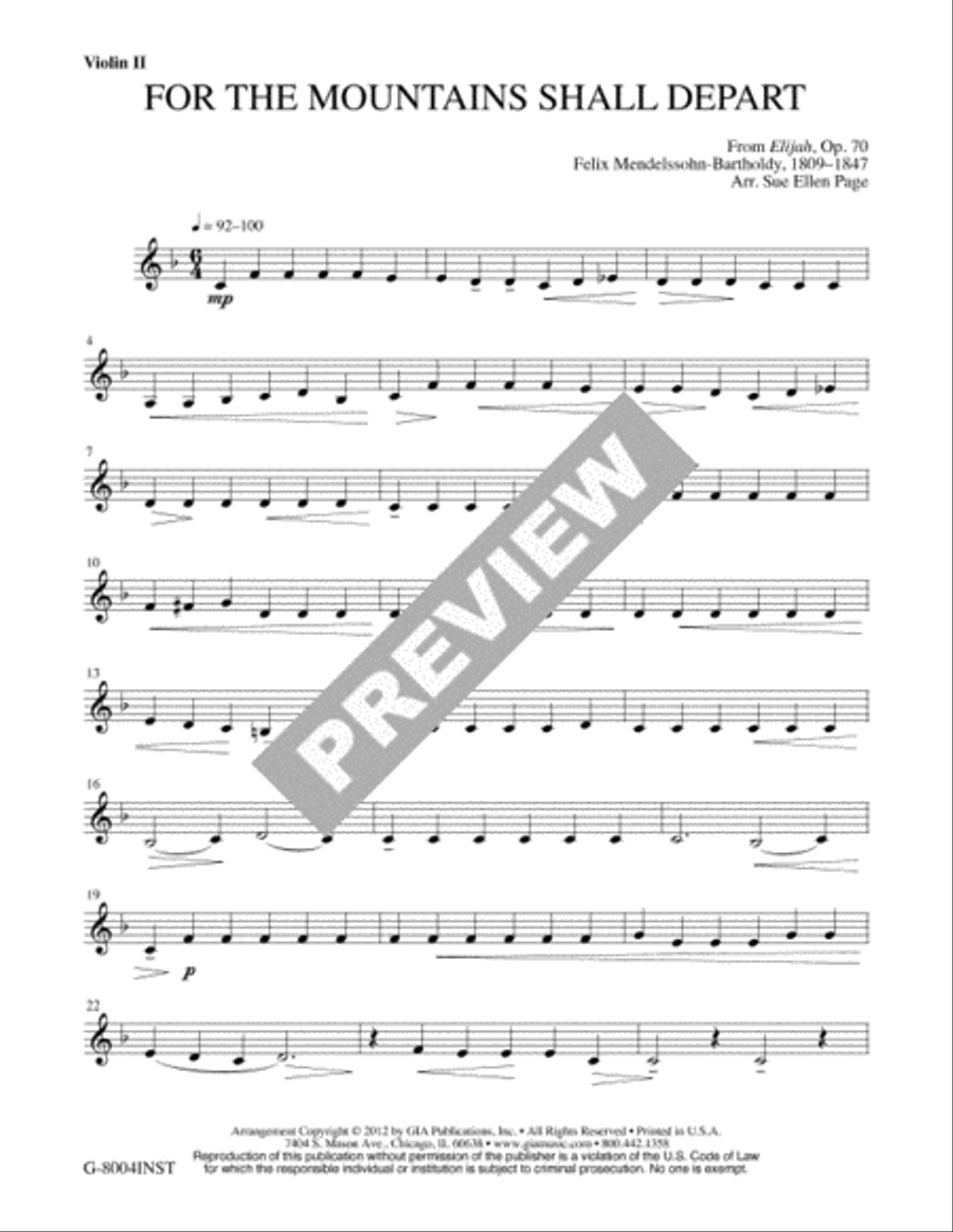 For the Mountains Shall Depart - Instrument edition Oboe scores gallery preview page 4