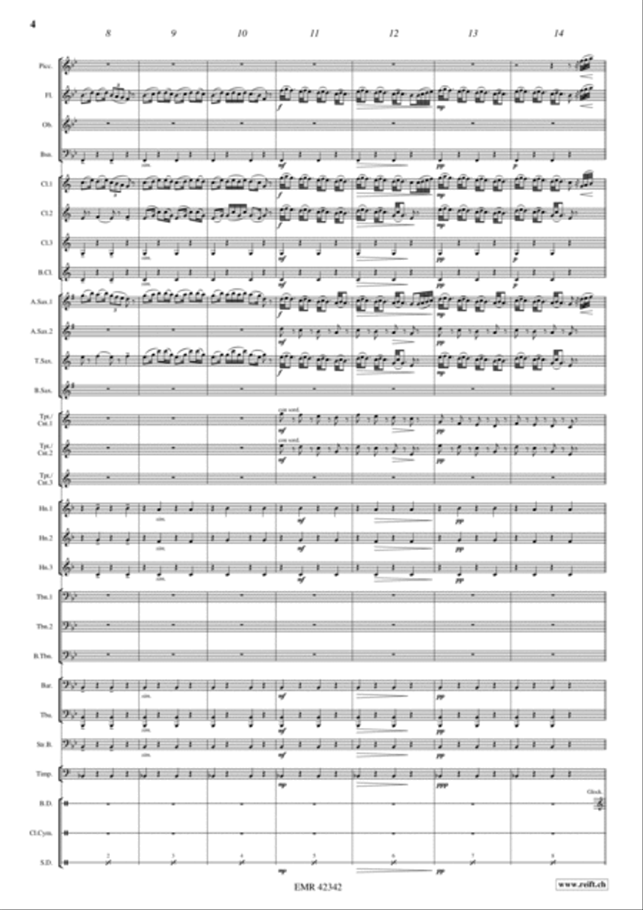 Turkish March Concert Band scores gallery preview page 4