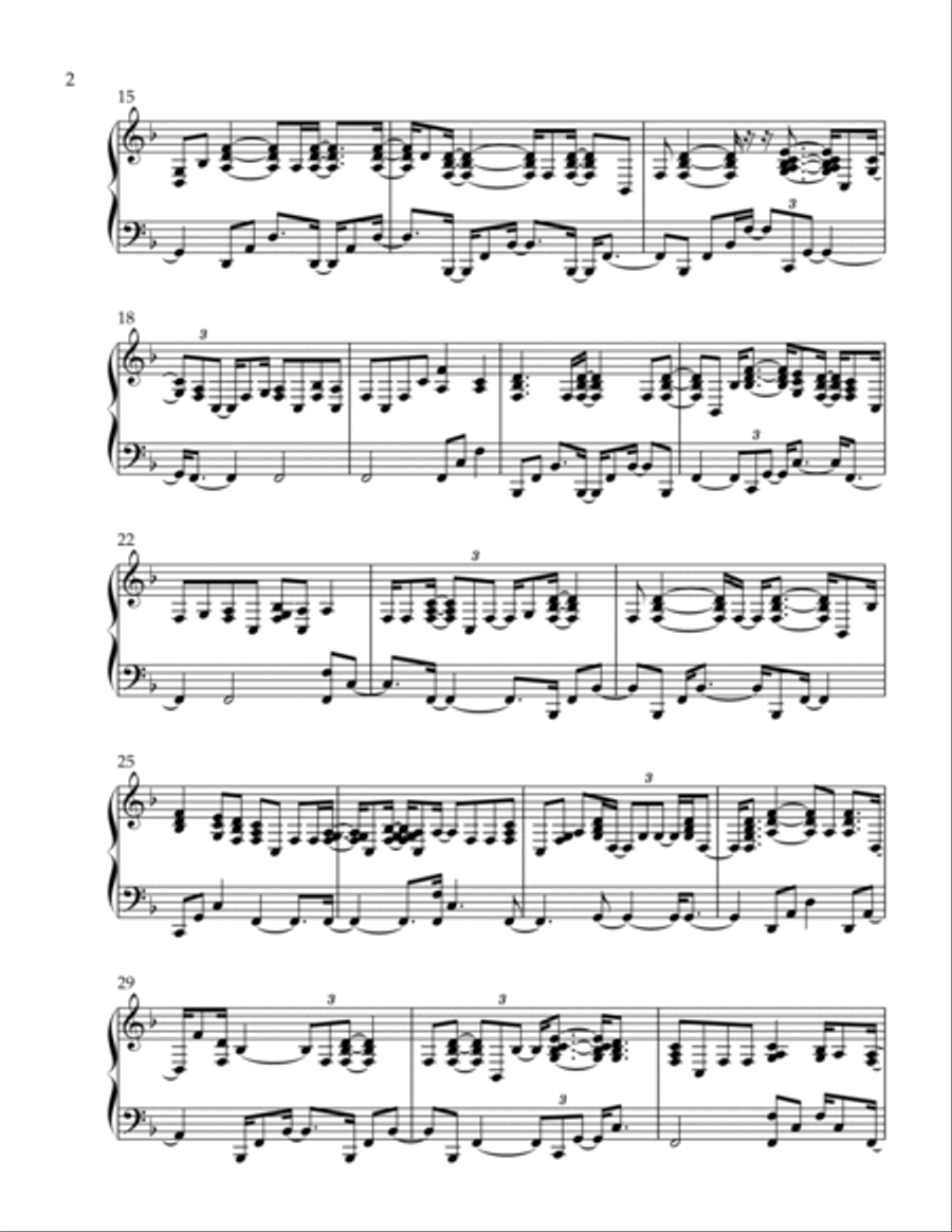 Songbird Piano Solo scores gallery preview page 2