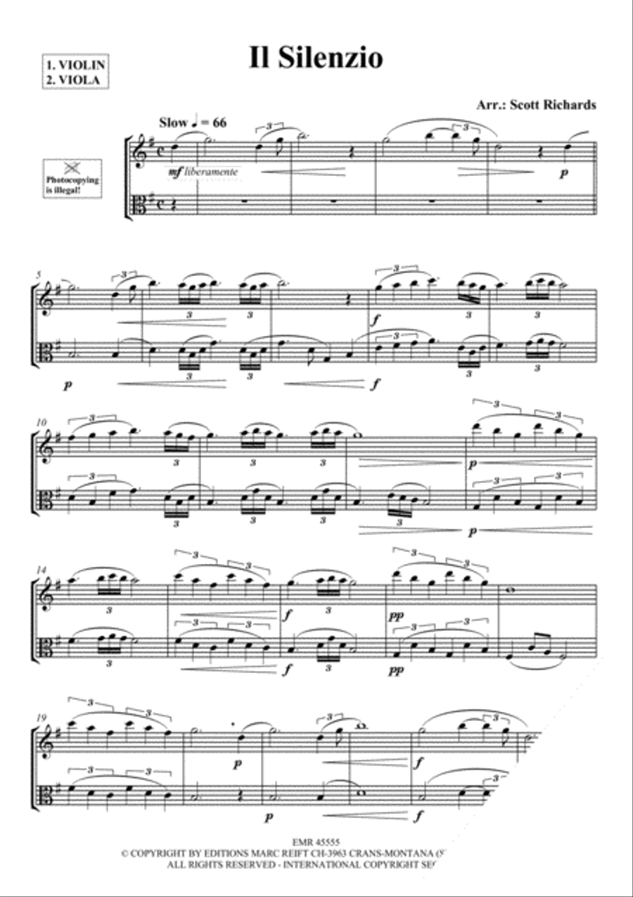 Il Silenzio Viola scores gallery preview page 3